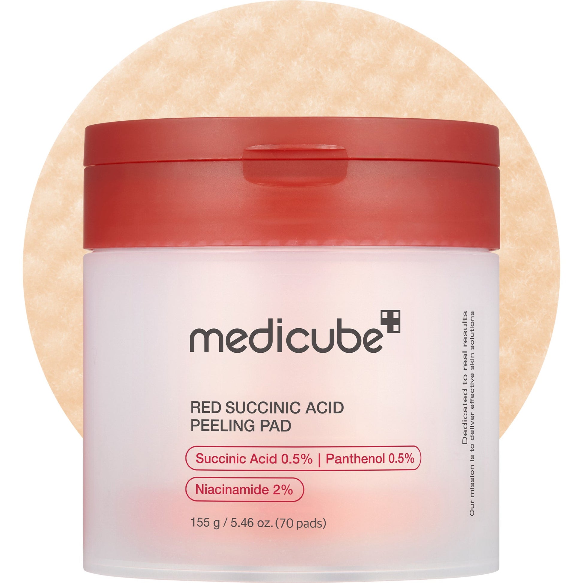 Red Succinic Acid Panthenol Peeling Pad — Medicube