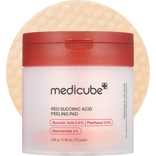 Red Succinic Acid Panthenol Peeling Pad — Medicube
