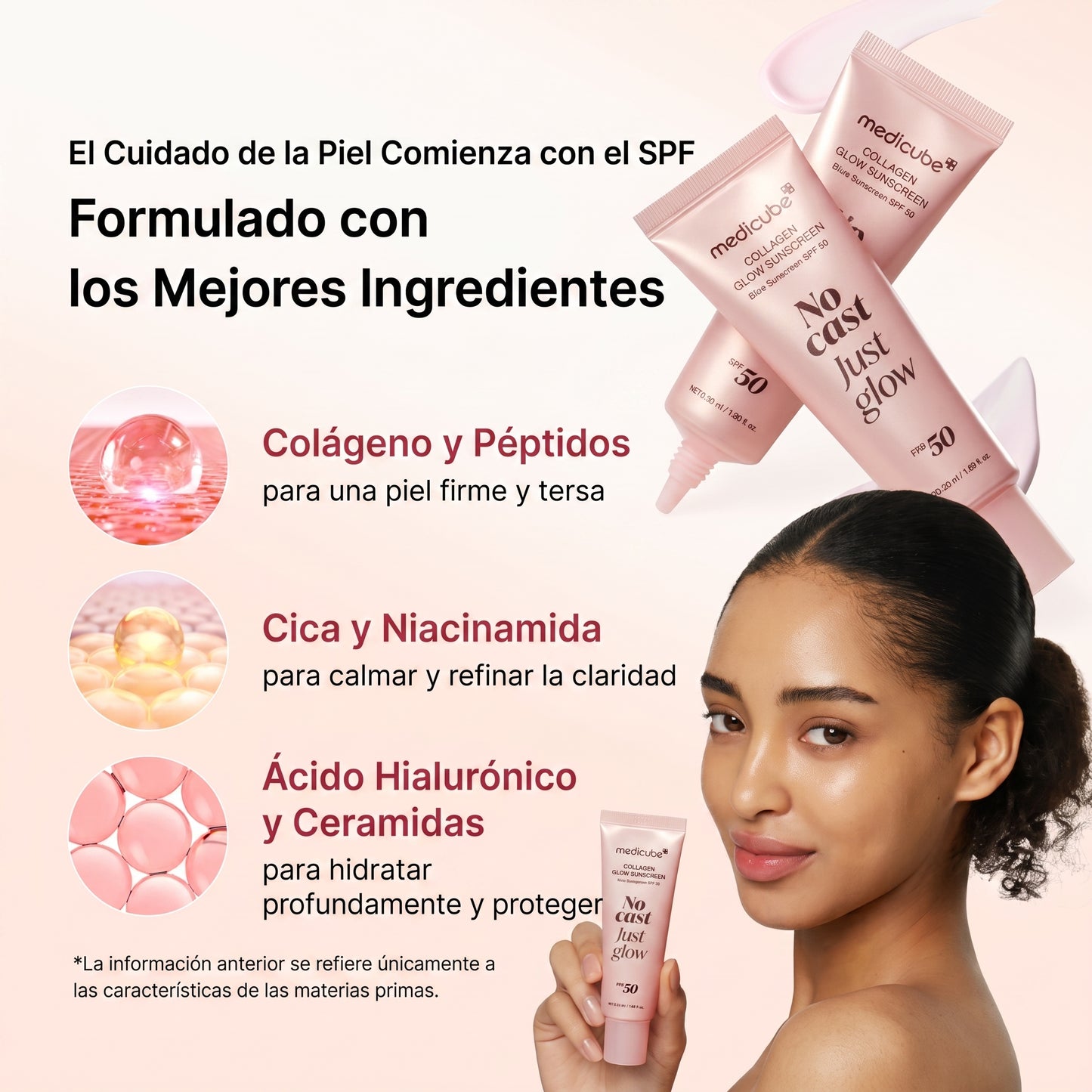No Cast Just Glow Collagen Sunscreen SPF50+ — Medicube