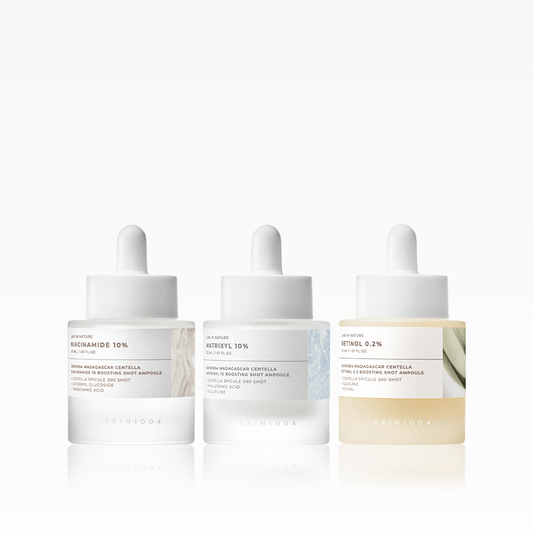 SKIN1004 Radiance Booster Trio - Boosting Shot Ampoules Niacinamide, Matrixyl, Retinol
